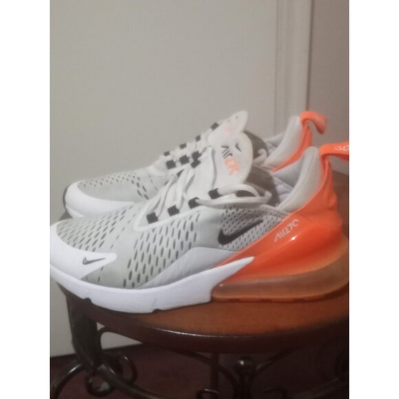 Nike Air Max 270 Shoes Womens Size 8 White Gray Orange Sneaker AH6789-104 - Picture 9 of 14